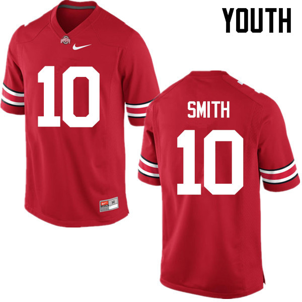 Ohio State Buckeyes Troy Smith Youth #10 Red Game Stitched College Football Jersey
